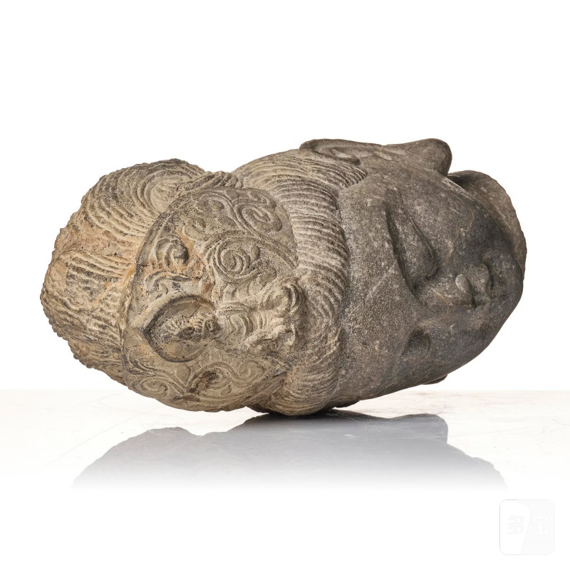 A large well sculptured head of Guanyin, - 图7